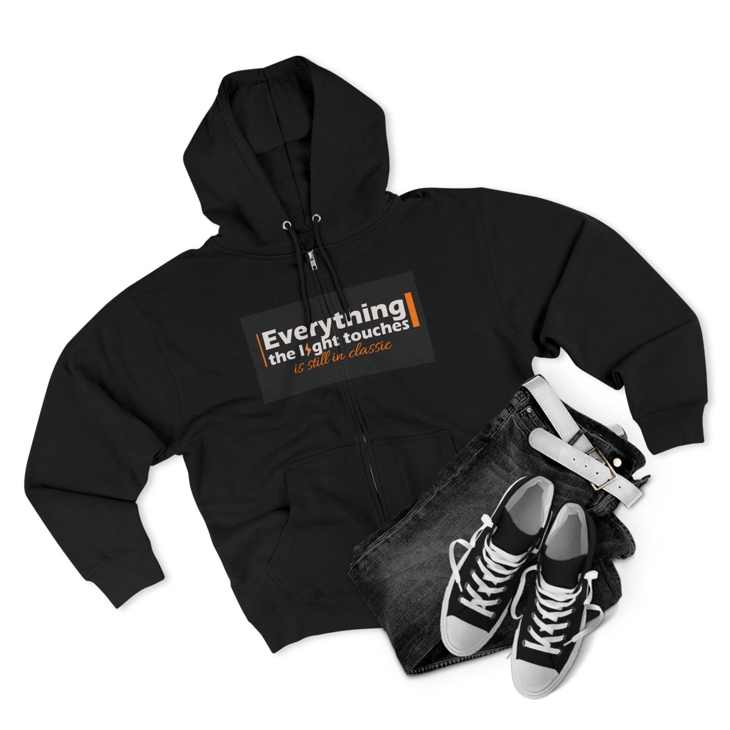 Inspirational Zip Hoodie, Cozy Sweatshirt, Stylish Layer, Unisex Casual Wear, Gift for Friends, Motivational Apparel