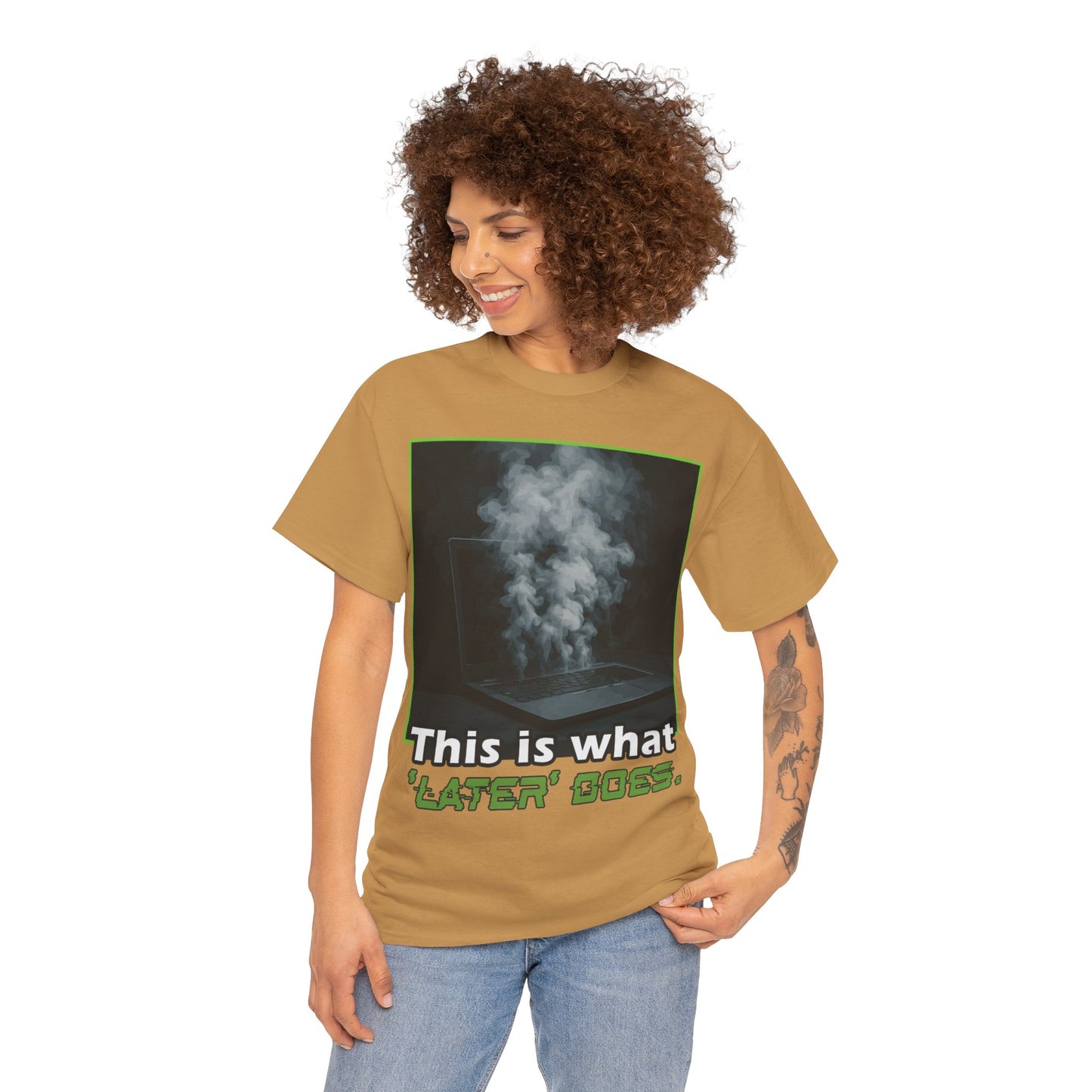 Unisex Heavy Cotton Tee - This is what 'LATER' DOSE.  Funny Shirt, Gift for Friends, Casual Wear, Statement Tee, Birthday Gift