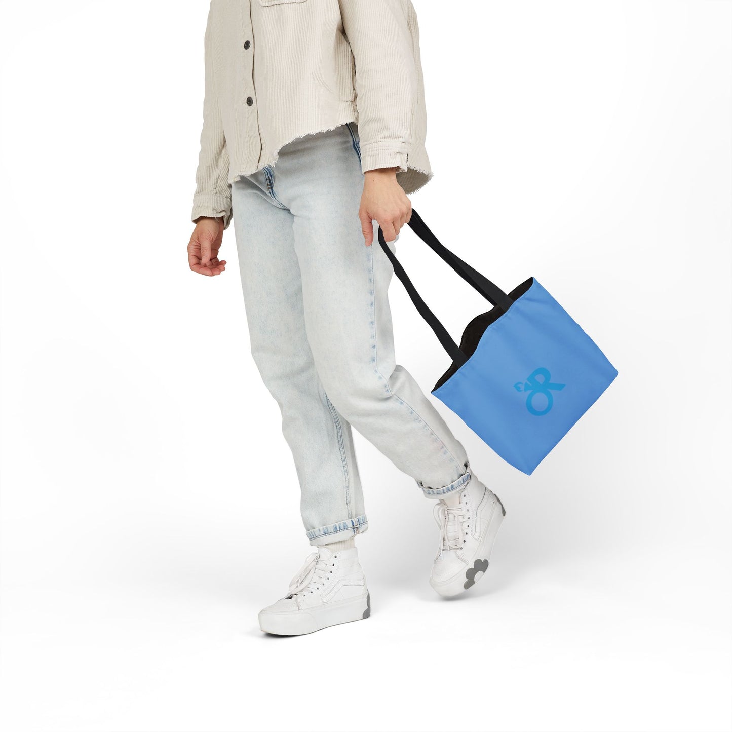 Vibrant Canvas Tote Bag with 5-Color Straps, Eco-Friendly Shopping Bag, Gift for Her, Beach Bag, Daily Use Tote