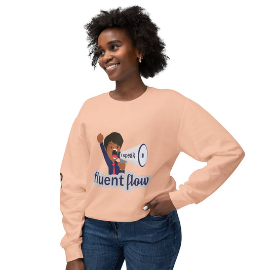 Fluent Flow Crewneck Sweatshirt, Inspirational Sweatshirt, Unisex Graphic Sweatshirt, Cozy Casual Wear, Perfect Gift for Students