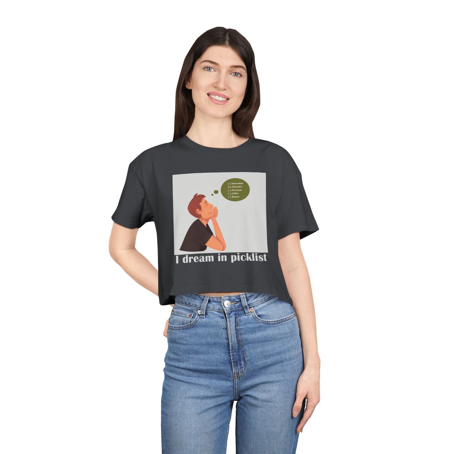 Dreamy Crop Tee for Creative Souls, Women's Fashion, Casual Summer Top, Gift for Her, Trendy Graphic Tee