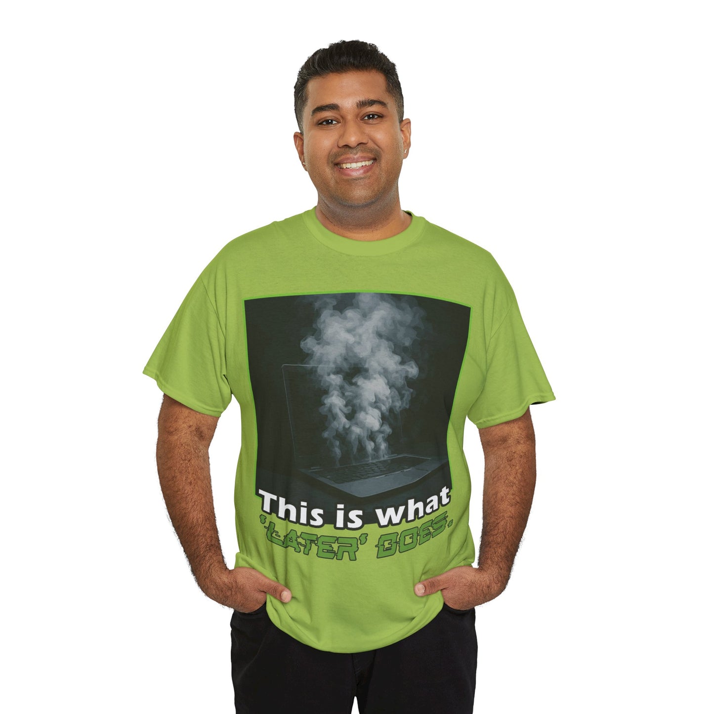 Unisex Heavy Cotton Tee - This is what 'LATER' DOSE.  Funny Shirt, Gift for Friends, Casual Wear, Statement Tee, Birthday Gift