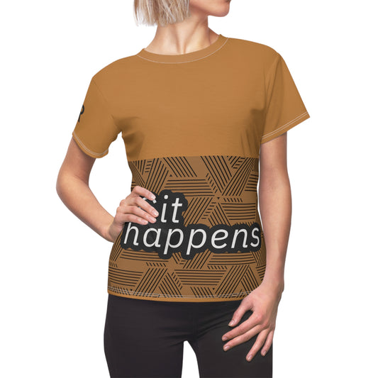 Git Happens Women's Cut & Sew Tee, Quirky Graphic Tee, Casual Wear, Inspirational Shirt, Gift for Her, Fun Fashion