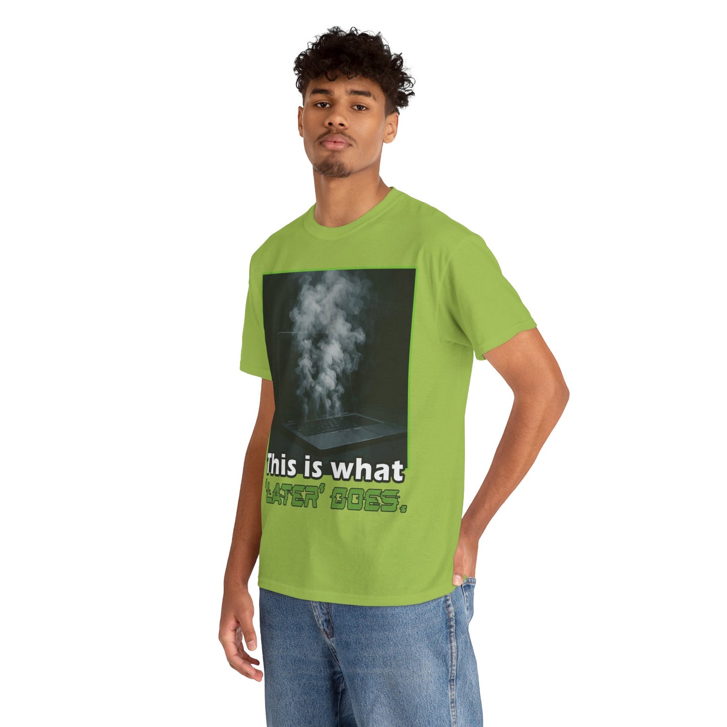 Unisex Heavy Cotton Tee - This is what 'LATER' DOSE.  Funny Shirt, Gift for Friends, Casual Wear, Statement Tee, Birthday Gift