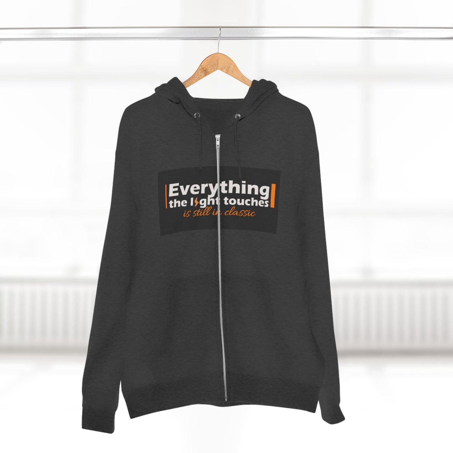 Inspirational Zip Hoodie, Cozy Sweatshirt, Stylish Layer, Unisex Casual Wear, Gift for Friends, Motivational Apparel