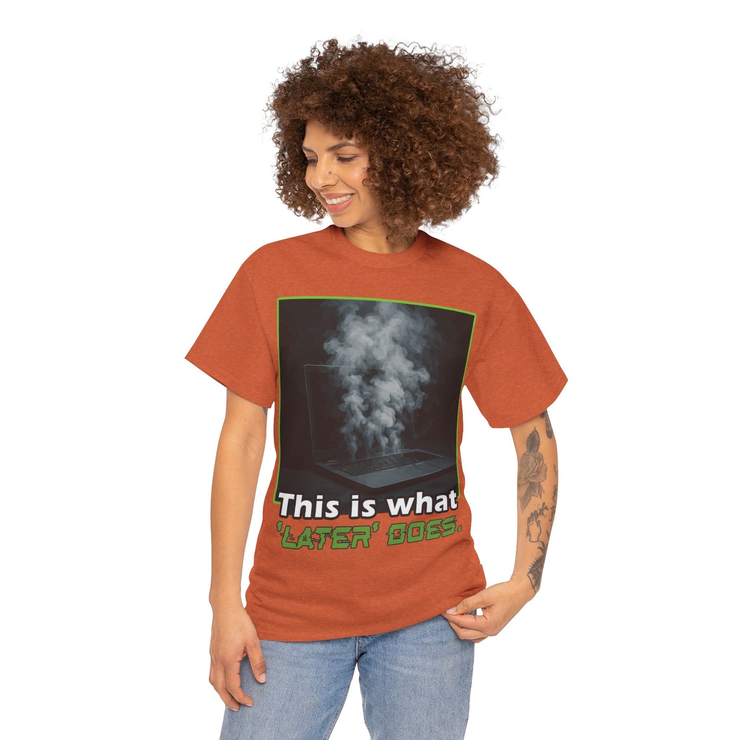 Unisex Heavy Cotton Tee - This is what 'LATER' DOSE.  Funny Shirt, Gift for Friends, Casual Wear, Statement Tee, Birthday Gift