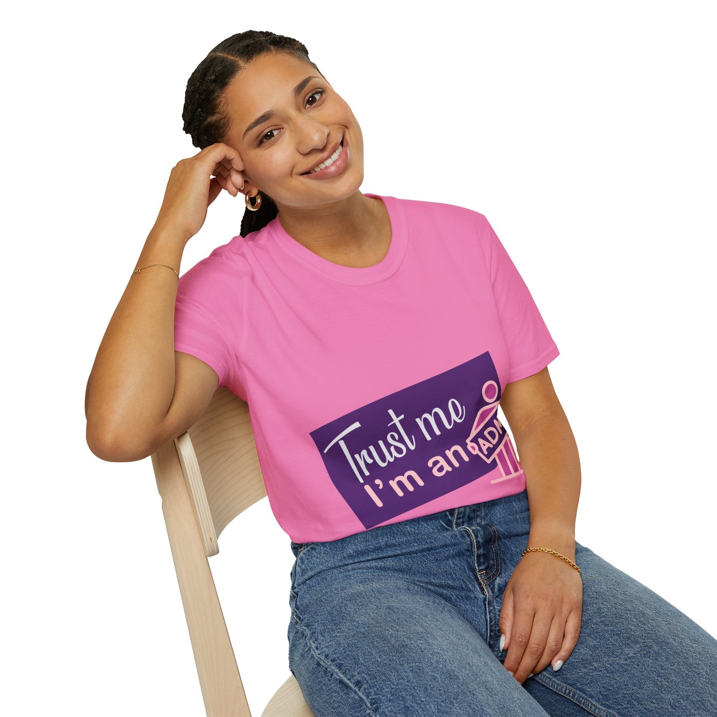Trust Me I'm an Admin Unisex T-Shirt, Ideal for Techies, Gifts for IT Professionals, Casual Wear, Funny Office Shirt, Geek Humor Tee