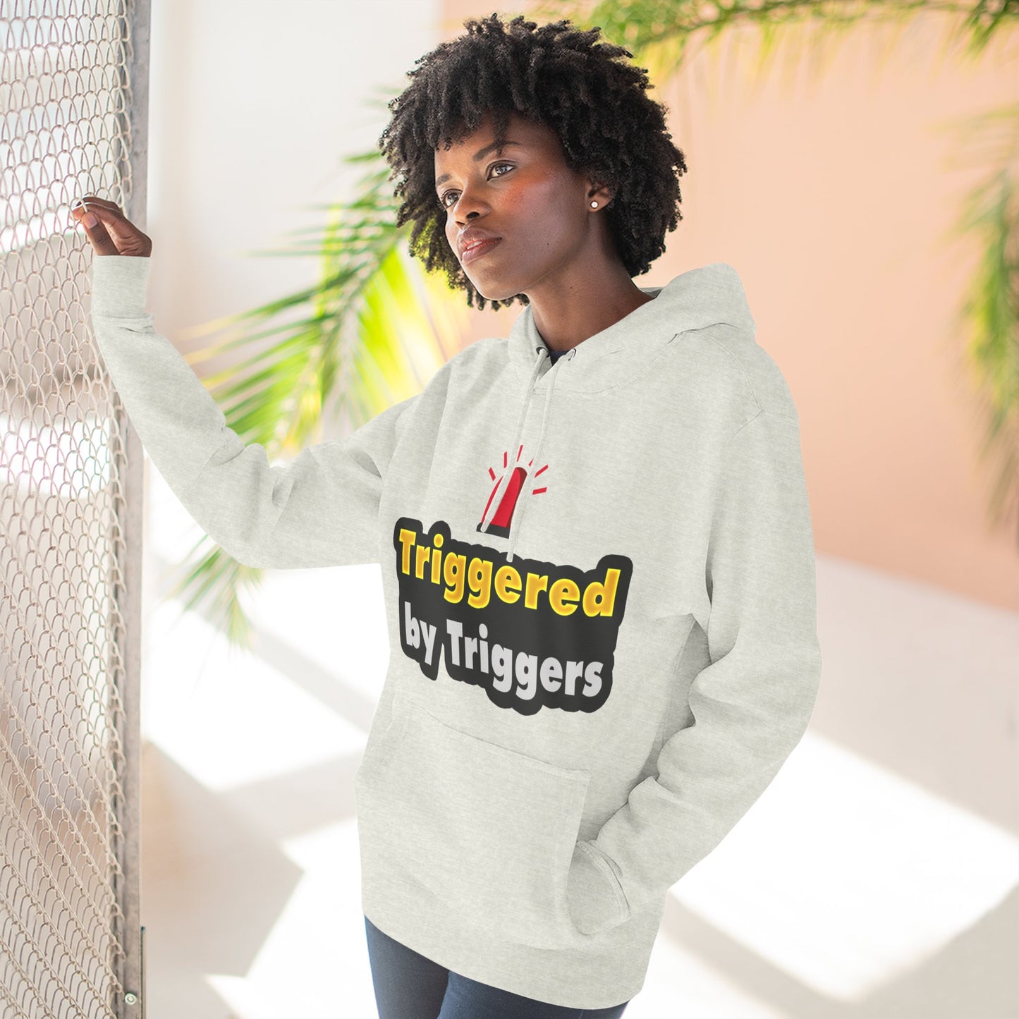 Funny Triggered Fleece Hoodie, Comfy Sweatshirt, Gift for Gamers, Casual Wear, Cozy Pullover for Friends, Humor Apparel