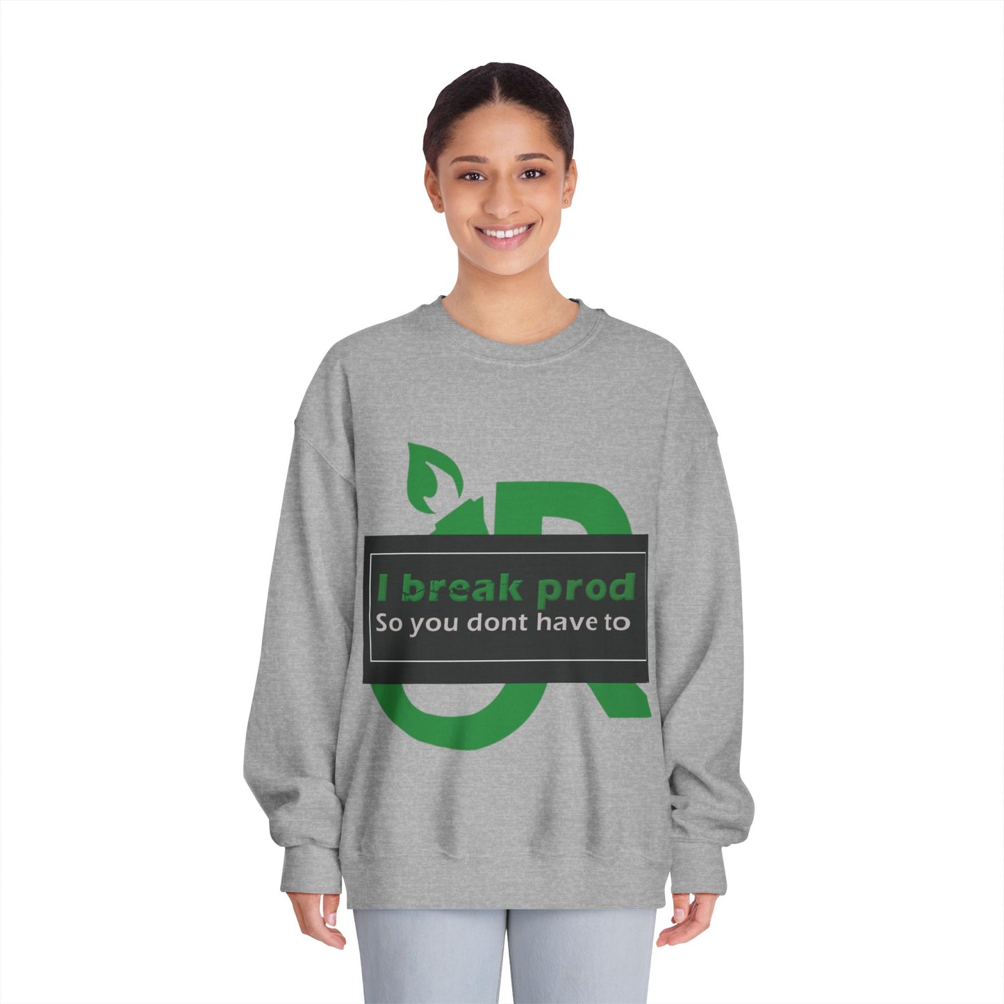 Eco-Friendly Humor Crewneck Sweatshirt - Perfect for Techies, Programmers, Casual Wear, Eco-Conscious Gifts, Geeky Apparel