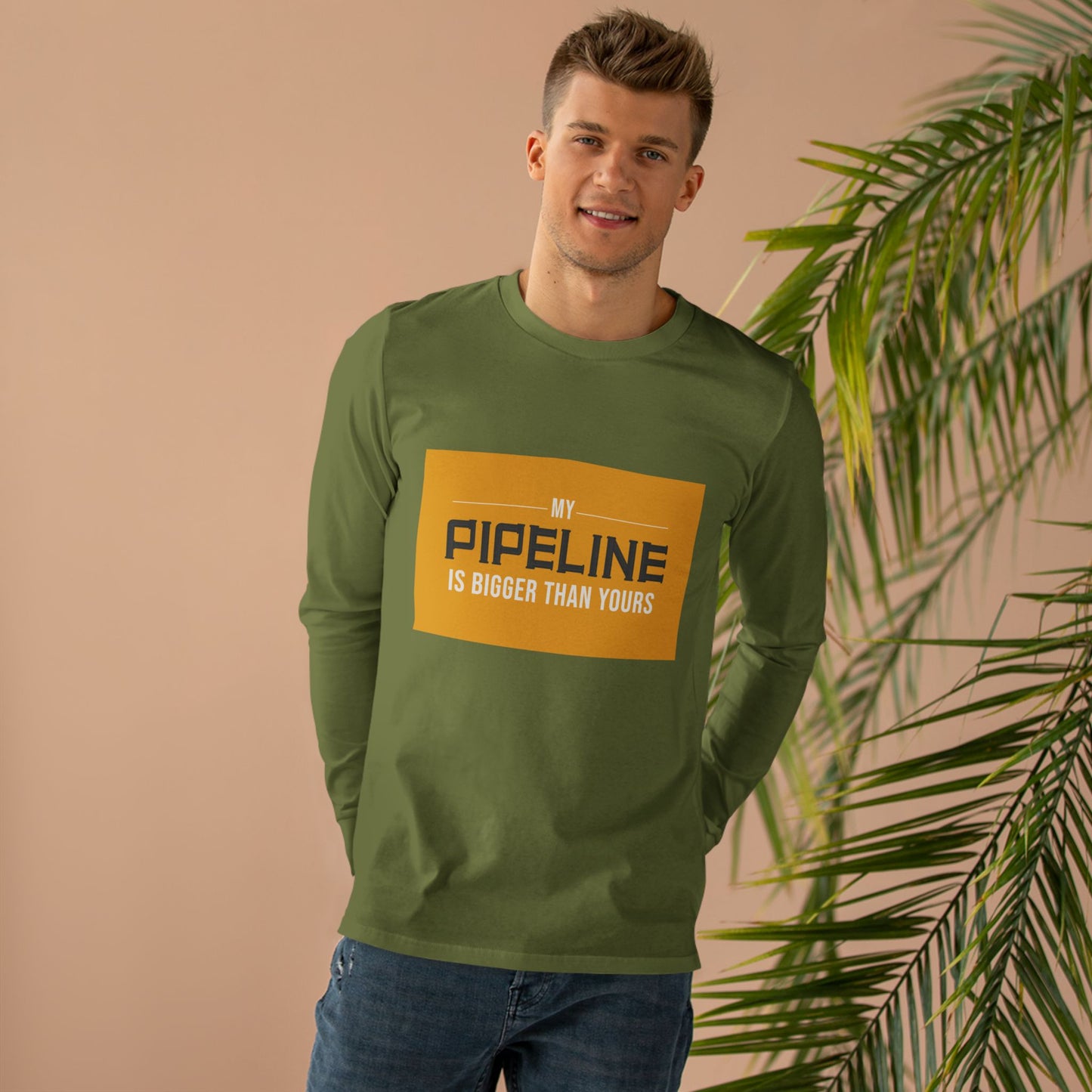 Men’s Base Longsleeve Tee - Fun, Quirky Statement Shirt | Great for Gifts, Casual Wear, Surfing Enthusiasts, Beach Lovers, Summer Vibes