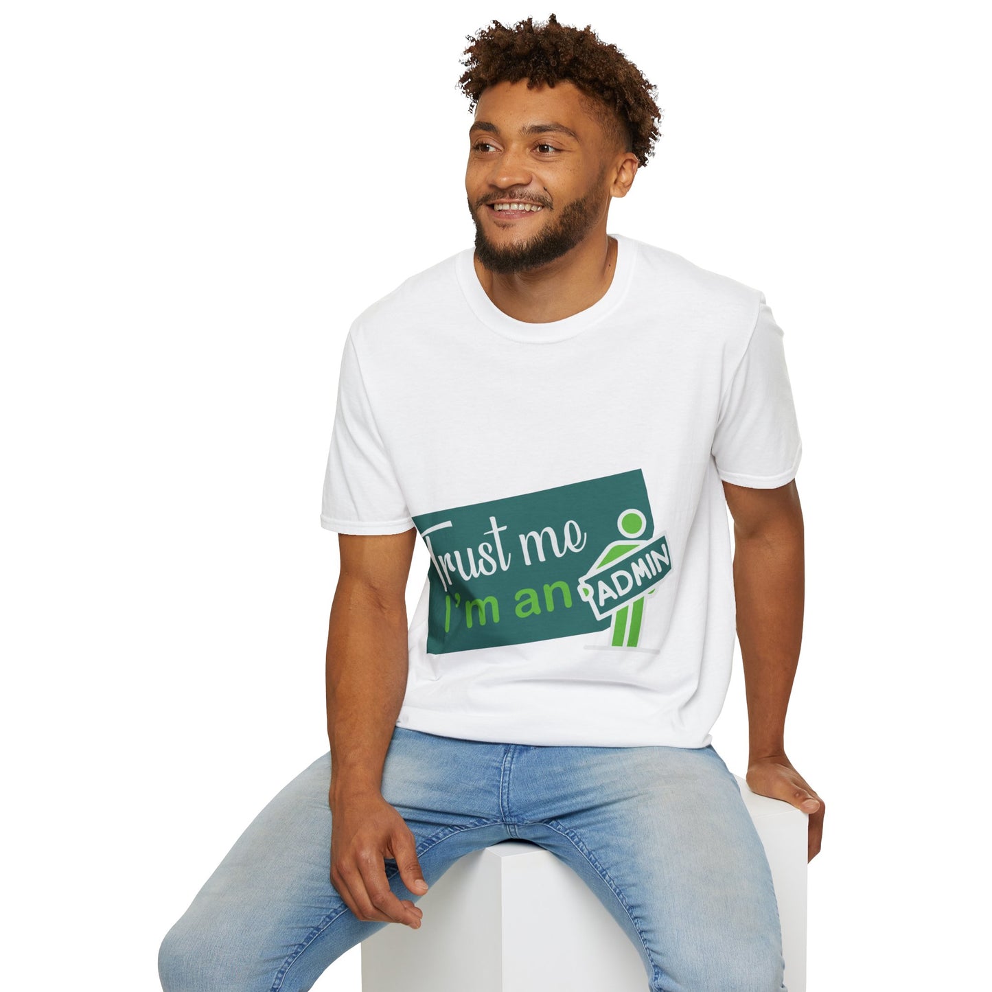 Trust Me I'm an Admin Unisex T-Shirt, Ideal for Techies, Gifts for IT Professionals, Casual Wear, Funny Office Shirt, Geek Humor Tee