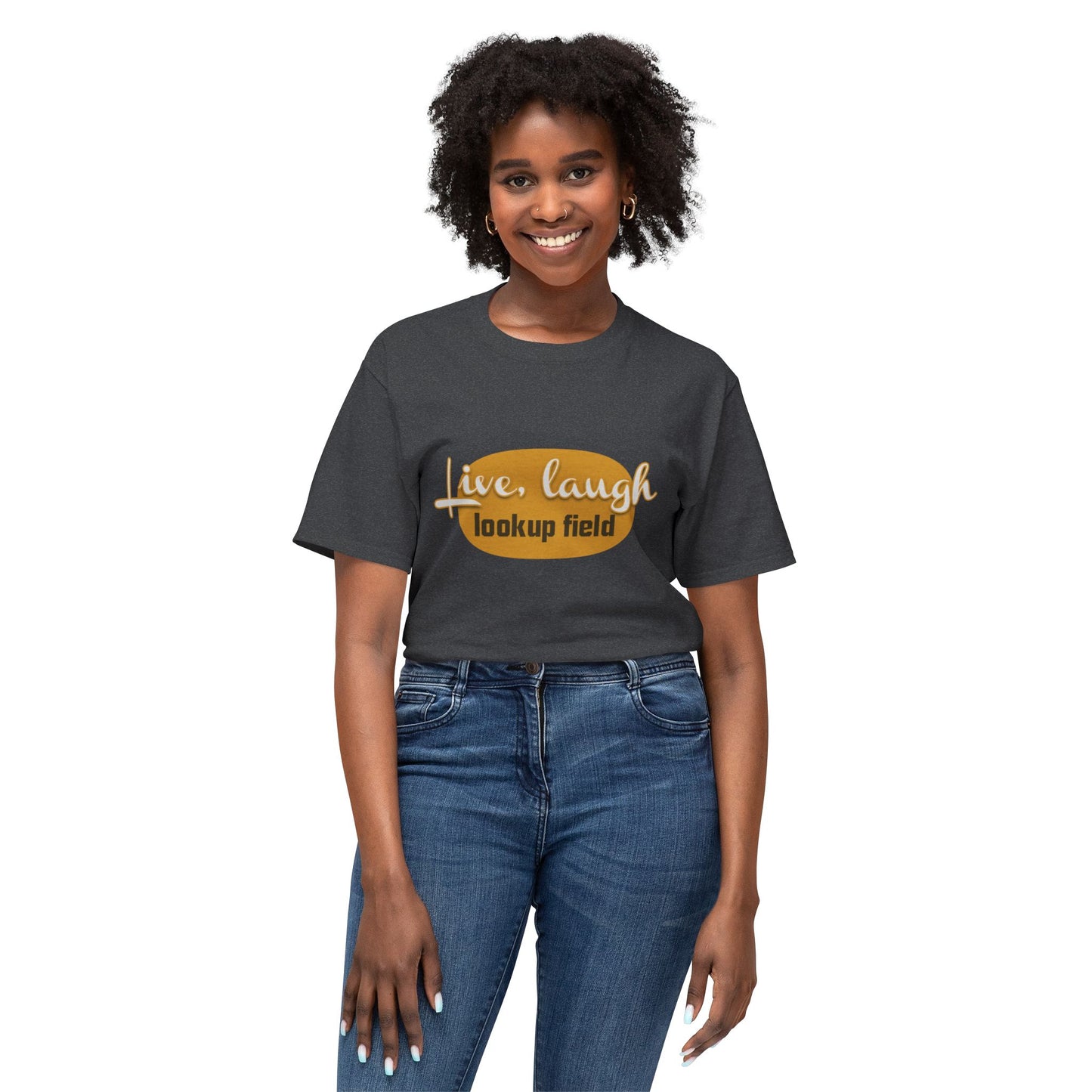 Unisex Graphic T-shirt - 'Live, Laugh, Lookup Field' Tee - Perfect for Casual Outings, Gifts, and Everyday Wear