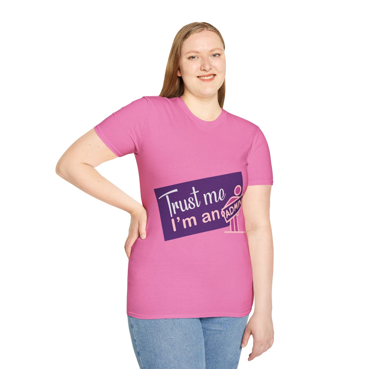 Trust Me I'm an Admin Unisex T-Shirt, Ideal for Techies, Gifts for IT Professionals, Casual Wear, Funny Office Shirt, Geek Humor Tee
