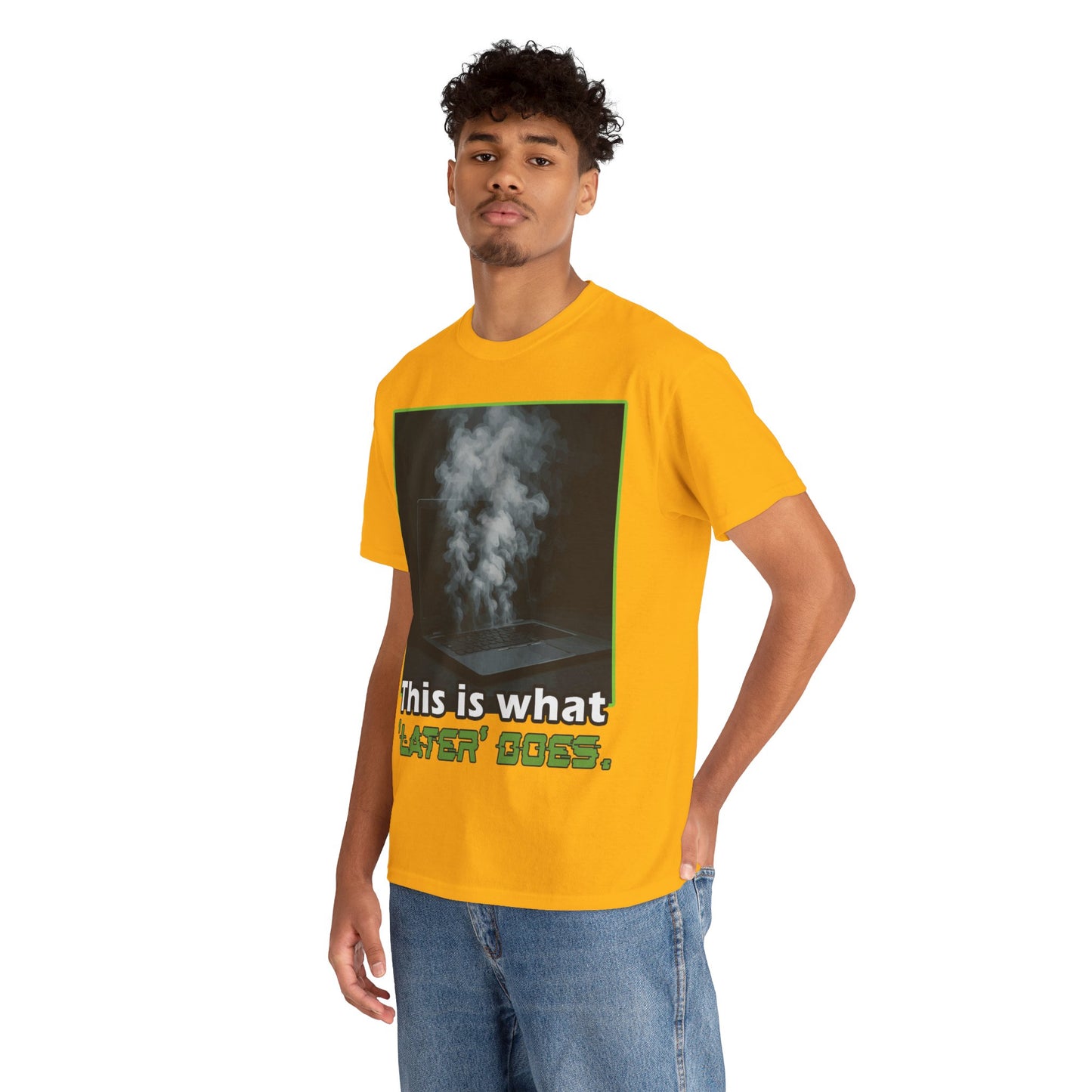 Unisex Heavy Cotton Tee - This is what 'LATER' DOSE.  Funny Shirt, Gift for Friends, Casual Wear, Statement Tee, Birthday Gift
