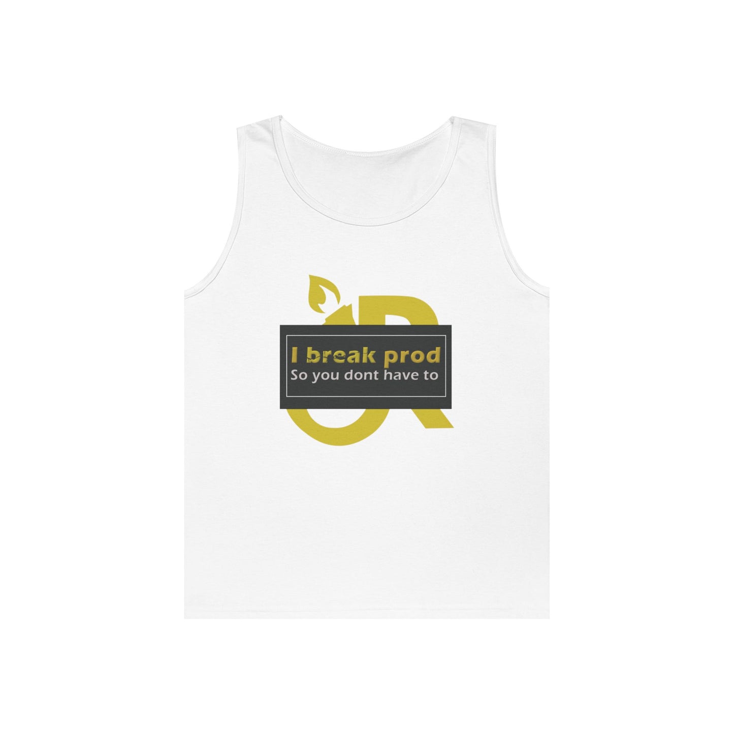 Unisex Heavy Cotton Tank Top with "I Break Prod" Design - Summer Essential for Men and Women, Casual Wear, Gift Idea, Fitness Apparel
