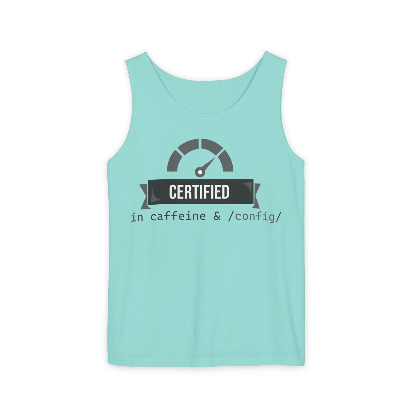 Certified Caffeine Unisex Tank Top, Funny Coffee Lover Shirt, Gift for Barista, Summer Casual Wear, Unique Birthday Present
