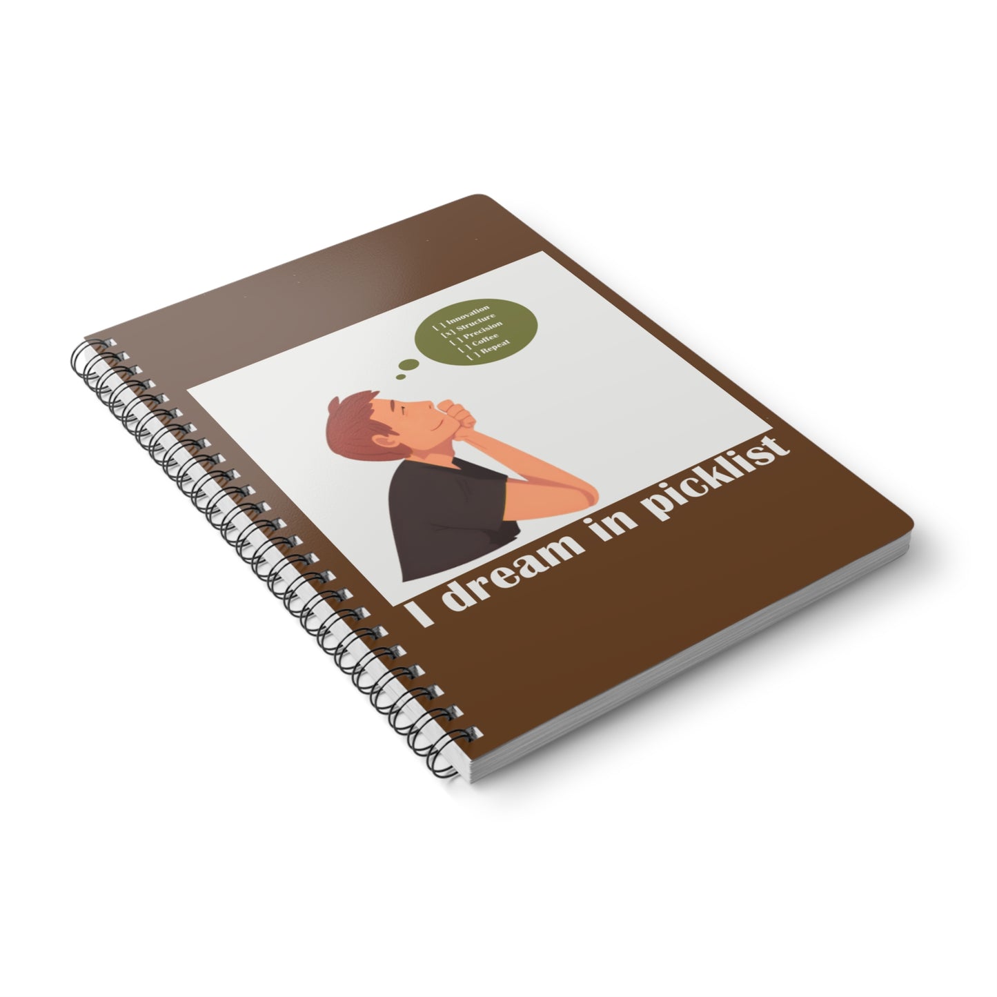 A5 Wirobound Notebook - 'I Dream in Picklist' - Ideal for Planning & Creativity