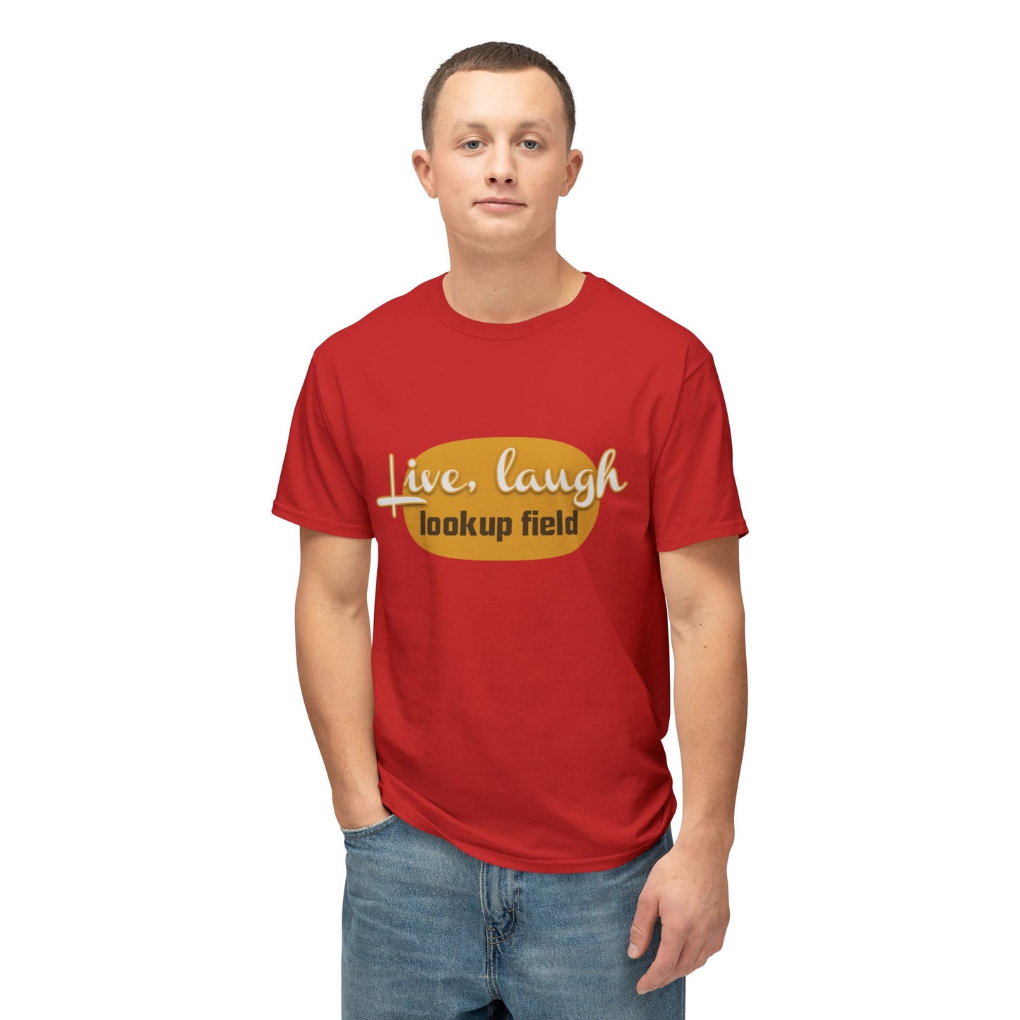 Unisex Graphic T-shirt - 'Live, Laugh, Lookup Field' Tee - Perfect for Casual Outings, Gifts, and Everyday Wear