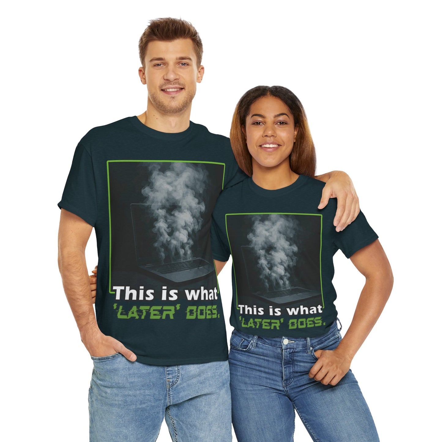 Unisex Heavy Cotton Tee - This is what 'LATER' DOSE.  Funny Shirt, Gift for Friends, Casual Wear, Statement Tee, Birthday Gift