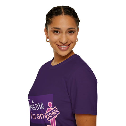 Trust Me I'm an Admin Unisex T-Shirt, Ideal for Techies, Gifts for IT Professionals, Casual Wear, Funny Office Shirt, Geek Humor Tee