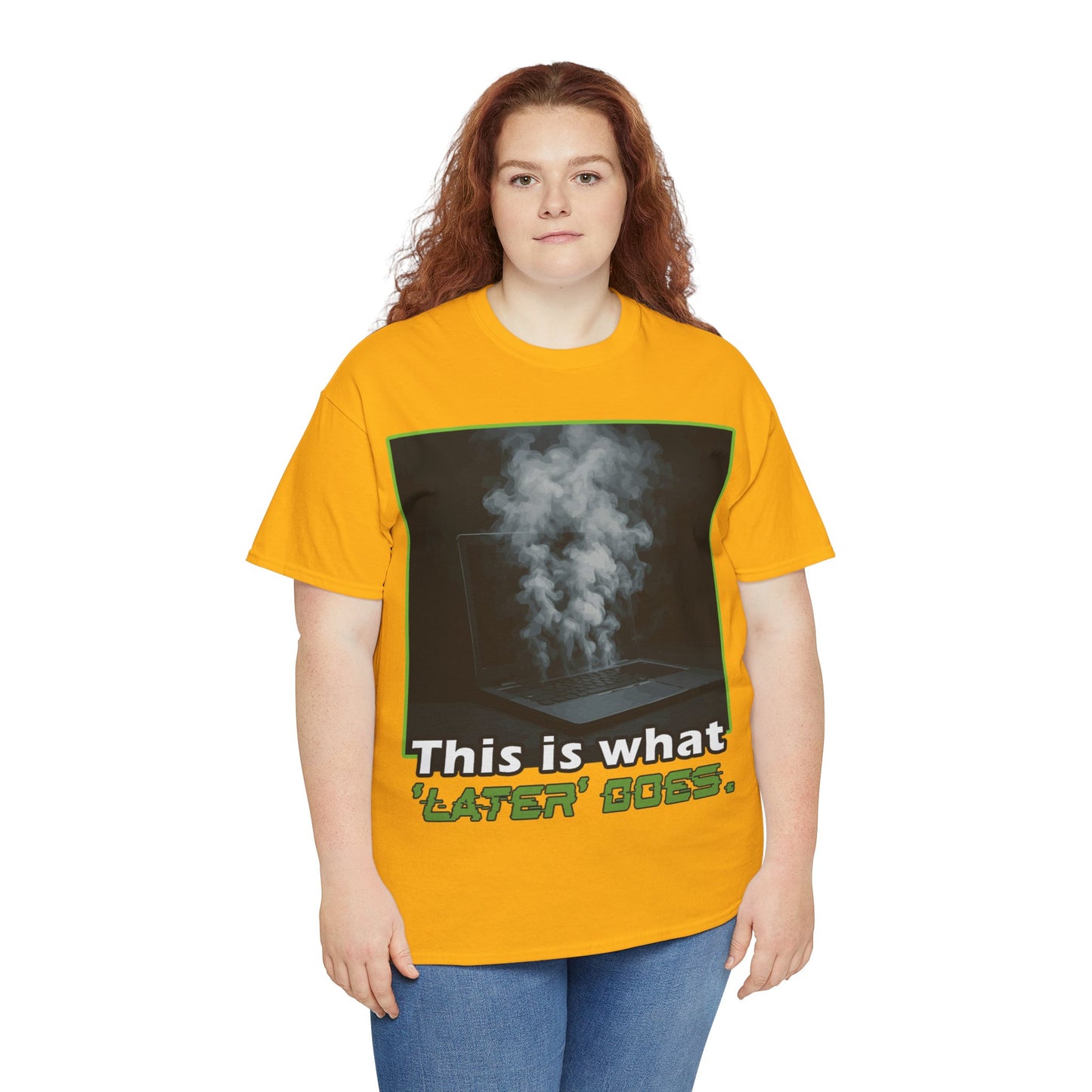 Unisex Heavy Cotton Tee - This is what 'LATER' DOSE.  Funny Shirt, Gift for Friends, Casual Wear, Statement Tee, Birthday Gift