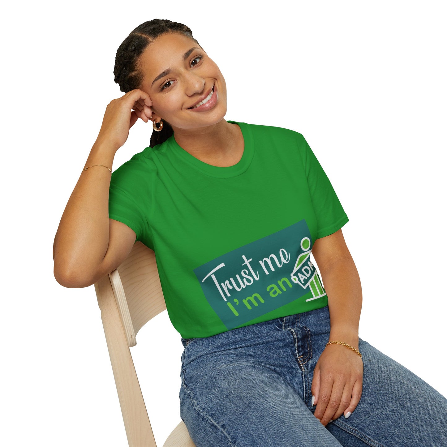 Trust Me I'm an Admin Unisex T-Shirt, Ideal for Techies, Gifts for IT Professionals, Casual Wear, Funny Office Shirt, Geek Humor Tee