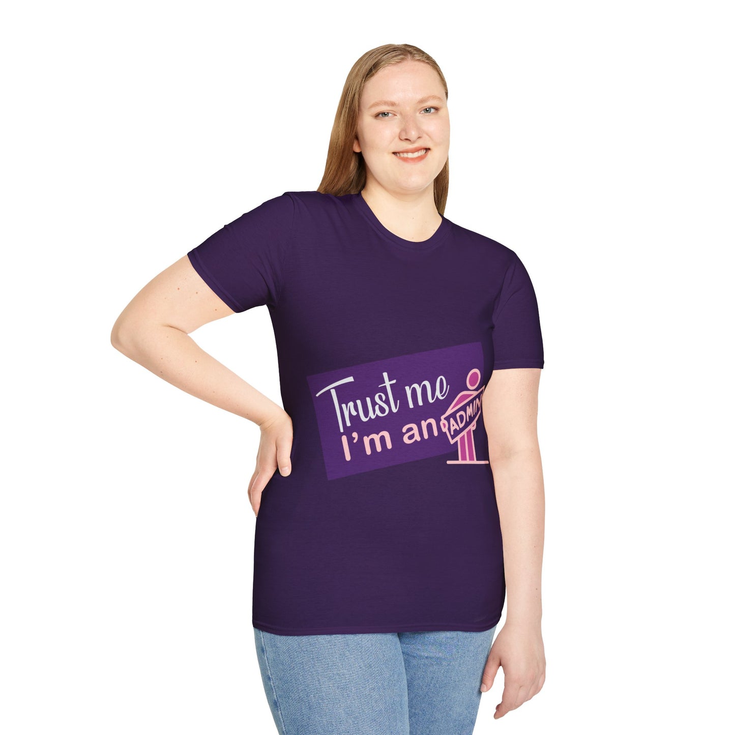Trust Me I'm an Admin Unisex T-Shirt, Ideal for Techies, Gifts for IT Professionals, Casual Wear, Funny Office Shirt, Geek Humor Tee