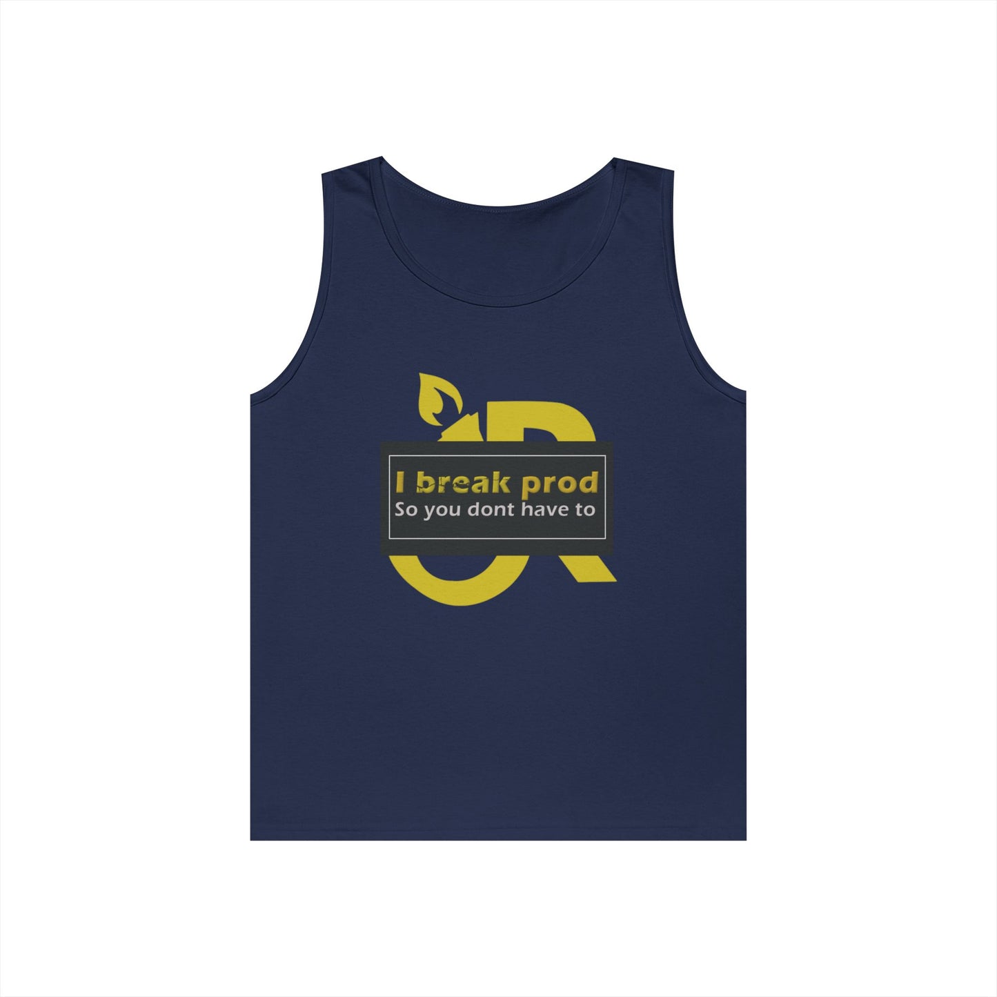 Unisex Heavy Cotton Tank Top with "I Break Prod" Design - Summer Essential for Men and Women, Casual Wear, Gift Idea, Fitness Apparel