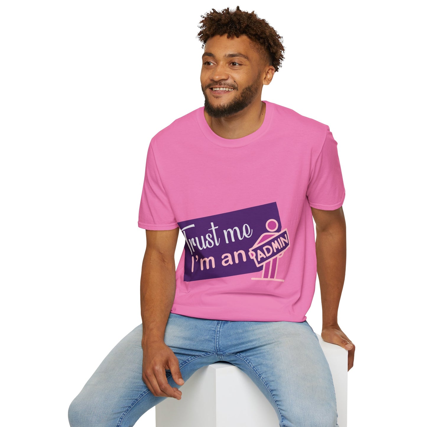 Trust Me I'm an Admin Unisex T-Shirt, Ideal for Techies, Gifts for IT Professionals, Casual Wear, Funny Office Shirt, Geek Humor Tee