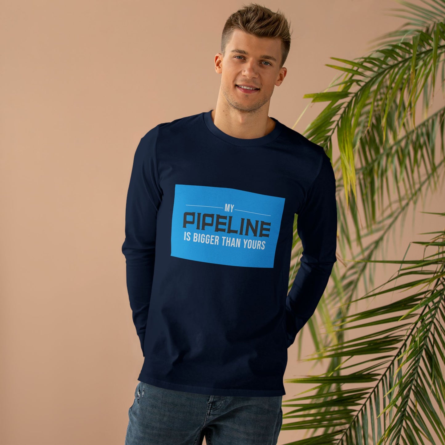 Men’s Base Longsleeve Tee - Fun, Quirky Statement Shirt | Great for Gifts, Casual Wear, Surfing Enthusiasts, Beach Lovers, Summer Vibes
