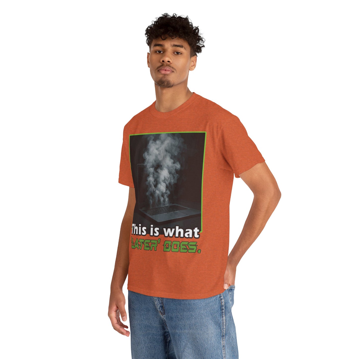 Unisex Heavy Cotton Tee - This is what 'LATER' DOSE.  Funny Shirt, Gift for Friends, Casual Wear, Statement Tee, Birthday Gift