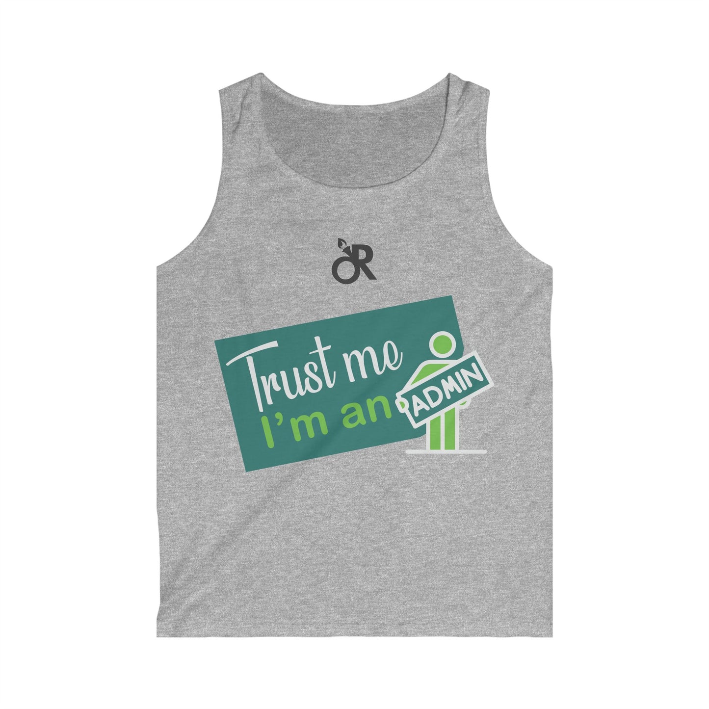 Trust Me I'm an Admin Men's Softstyle Tank Top, Funny Techie Shirt, Gift for IT Professionals, Casual Summer Apparel, Unique Admin T-Shirt