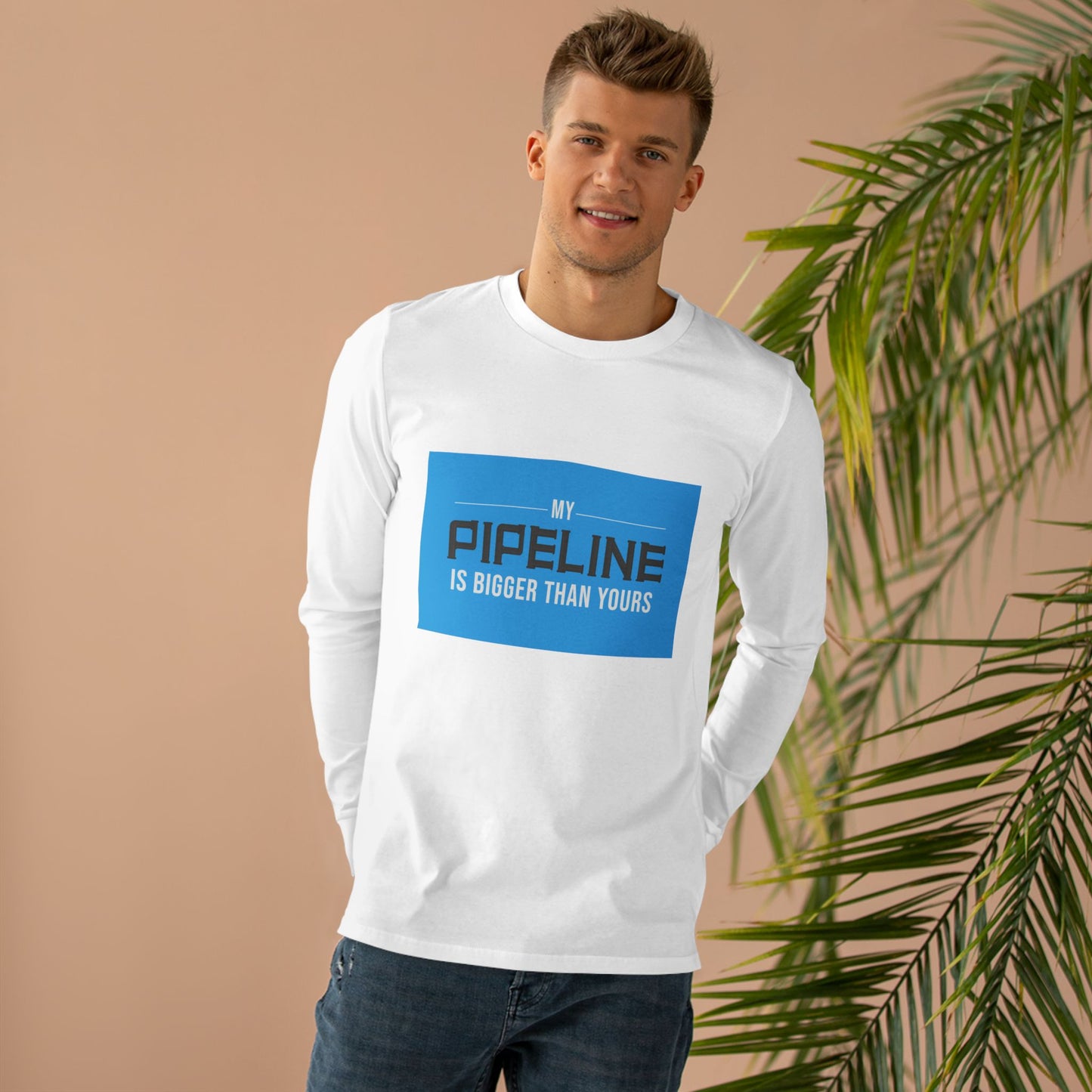 Men’s Base Longsleeve Tee - Fun, Quirky Statement Shirt | Great for Gifts, Casual Wear, Surfing Enthusiasts, Beach Lovers, Summer Vibes