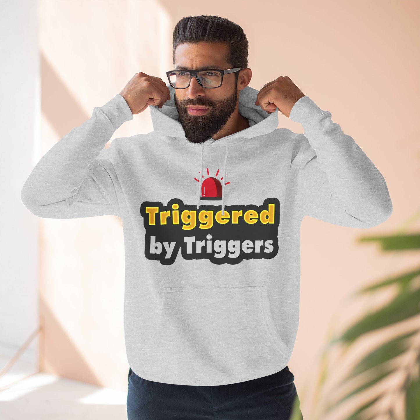 Funny Triggered Fleece Hoodie, Comfy Sweatshirt, Gift for Gamers, Casual Wear, Cozy Pullover for Friends, Humor Apparel