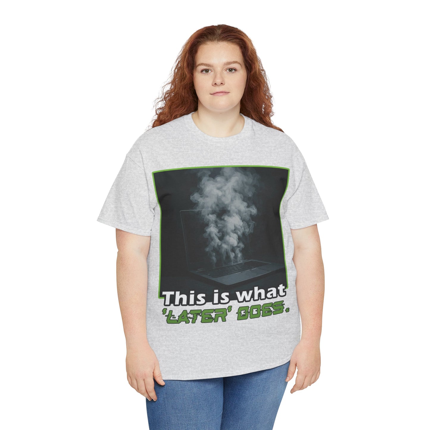 Unisex Heavy Cotton Tee - This is what 'LATER' DOSE.  Funny Shirt, Gift for Friends, Casual Wear, Statement Tee, Birthday Gift