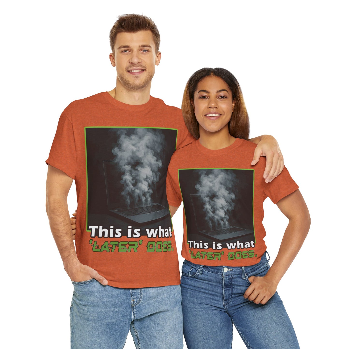 Unisex Heavy Cotton Tee - This is what 'LATER' DOSE.  Funny Shirt, Gift for Friends, Casual Wear, Statement Tee, Birthday Gift