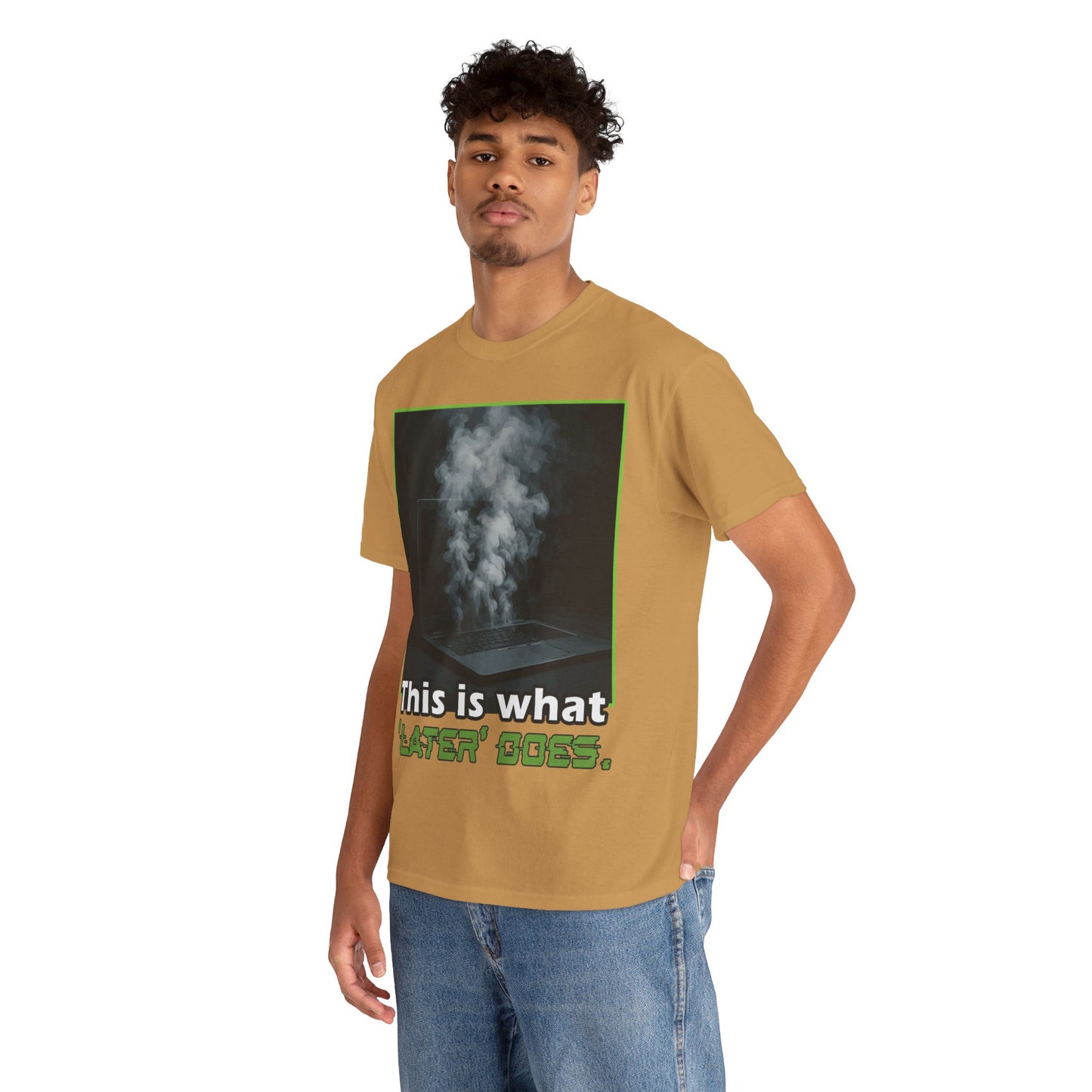 Unisex Heavy Cotton Tee - This is what 'LATER' DOSE.  Funny Shirt, Gift for Friends, Casual Wear, Statement Tee, Birthday Gift