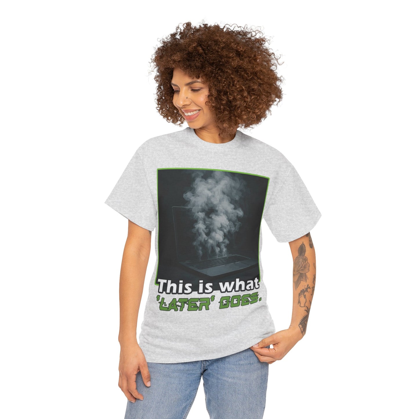 Unisex Heavy Cotton Tee - This is what 'LATER' DOSE.  Funny Shirt, Gift for Friends, Casual Wear, Statement Tee, Birthday Gift