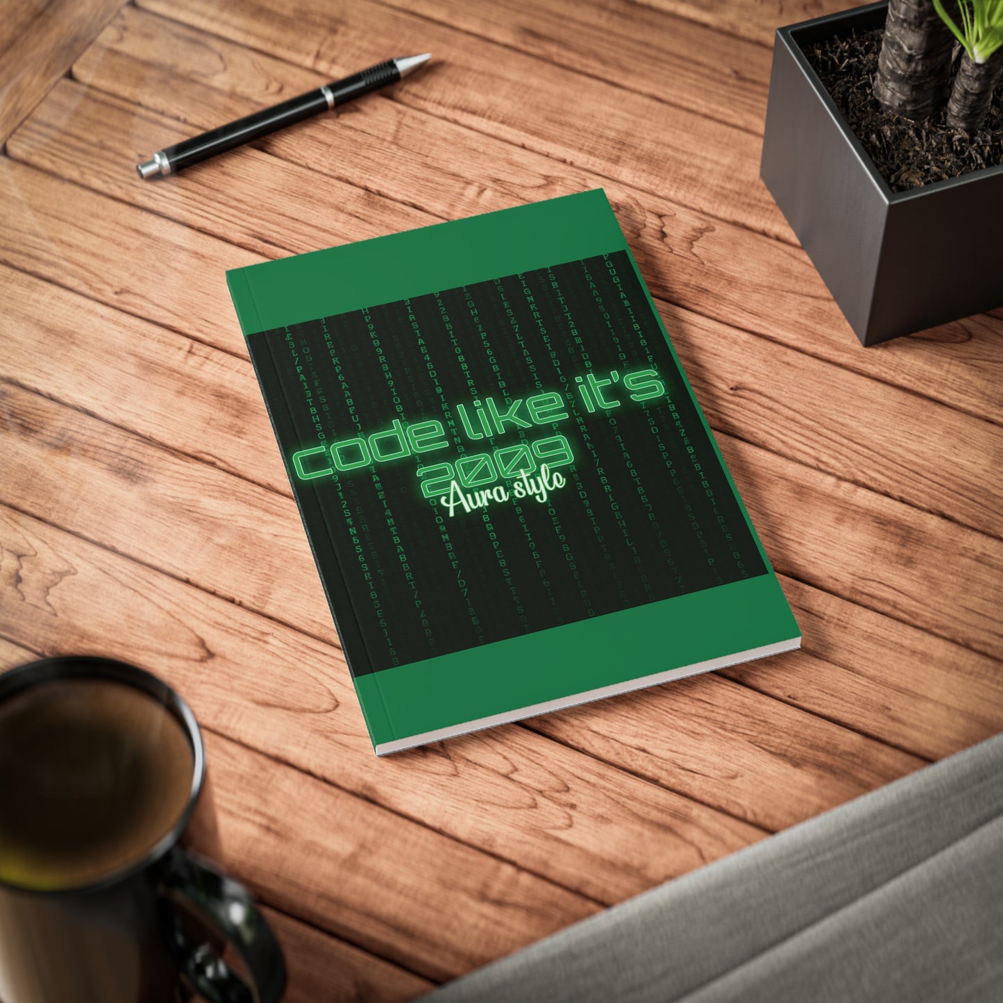 Code Like It's 2009 Softcover Notebook, A5 | Coding Journal, Programmer Gift, Tech Memo Pad, Geeky Stationery, Retro Design
