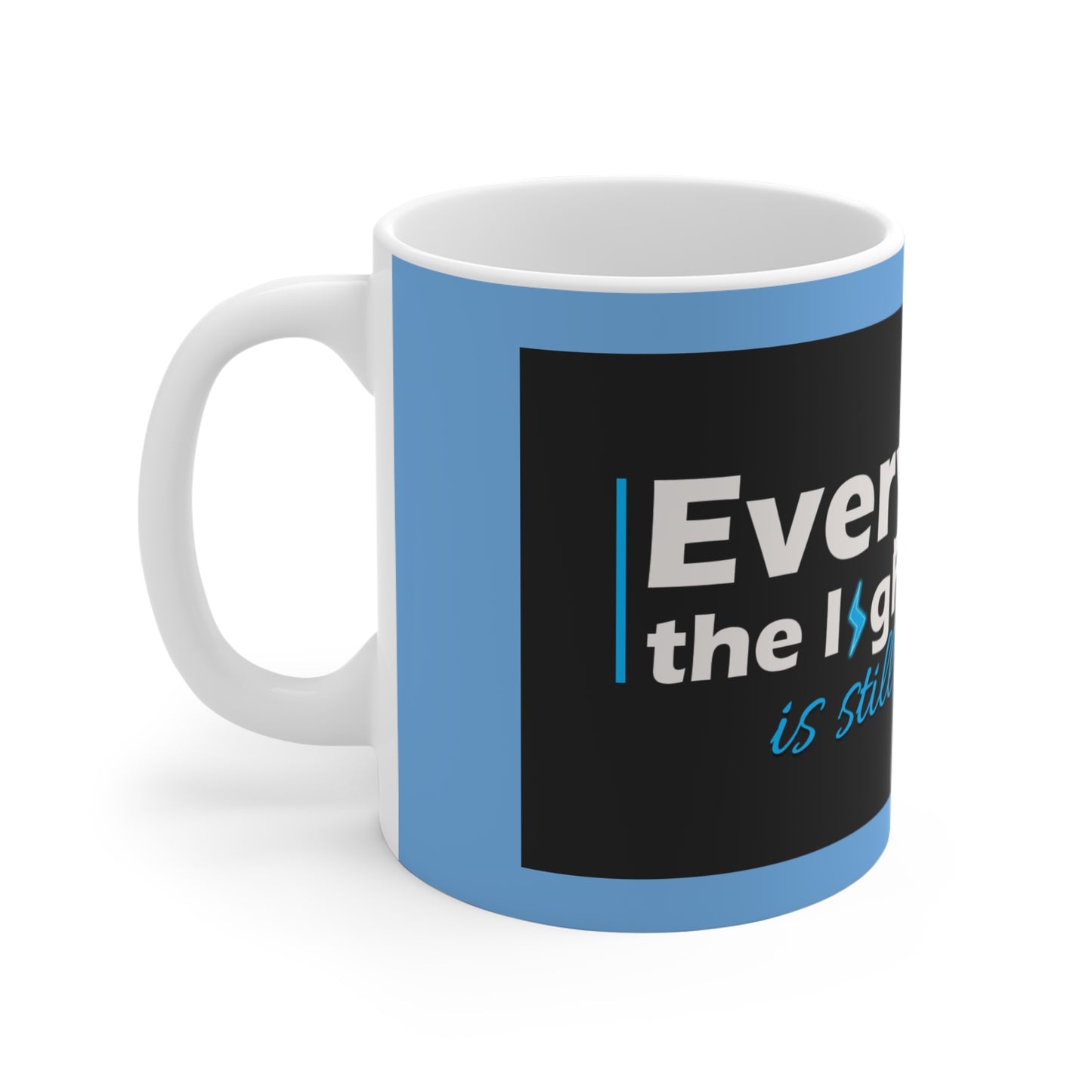 Inspirational Quote Mug for Coffee Lovers, Motivational Mugs, Gift for Friends, Office Decor, Blue Design