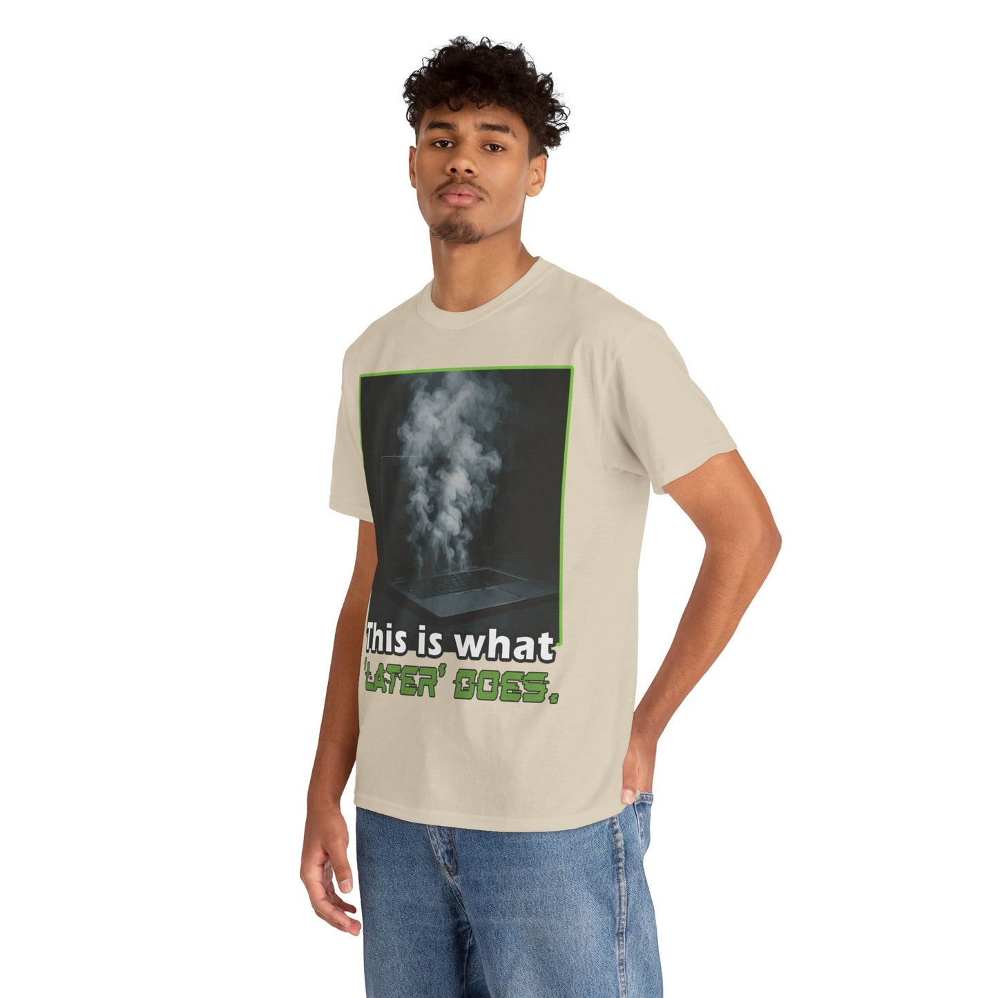 Unisex Heavy Cotton Tee - This is what 'LATER' DOSE.  Funny Shirt, Gift for Friends, Casual Wear, Statement Tee, Birthday Gift