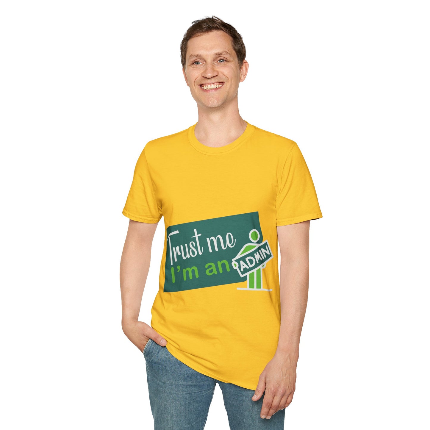 Trust Me I'm an Admin Unisex T-Shirt, Ideal for Techies, Gifts for IT Professionals, Casual Wear, Funny Office Shirt, Geek Humor Tee