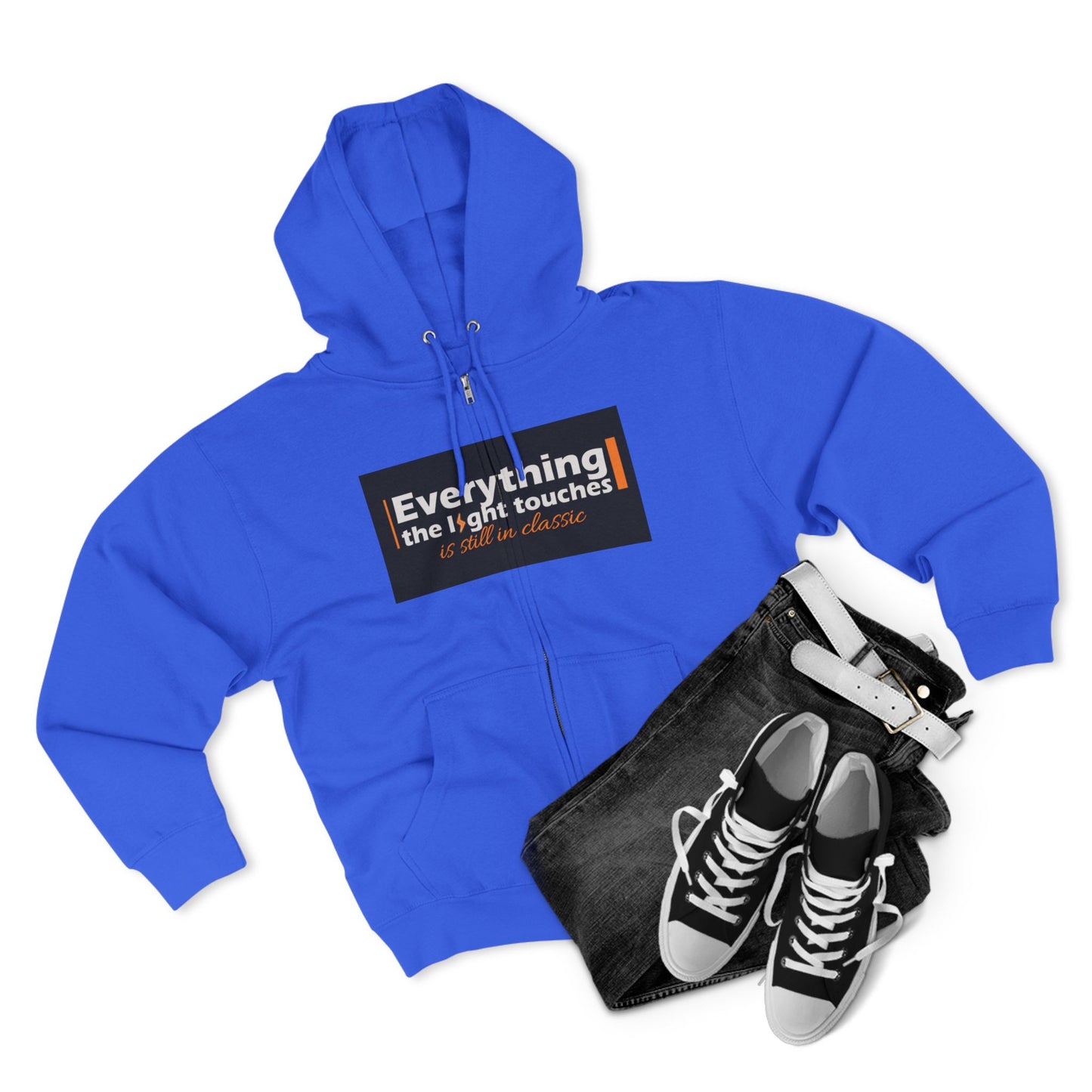 Inspirational Zip Hoodie, Cozy Sweatshirt, Stylish Layer, Unisex Casual Wear, Gift for Friends, Motivational Apparel