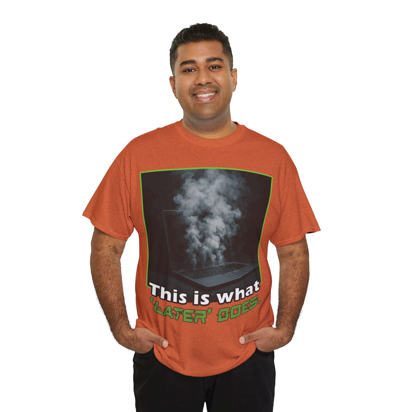 Unisex Heavy Cotton Tee - This is what 'LATER' DOSE.  Funny Shirt, Gift for Friends, Casual Wear, Statement Tee, Birthday Gift