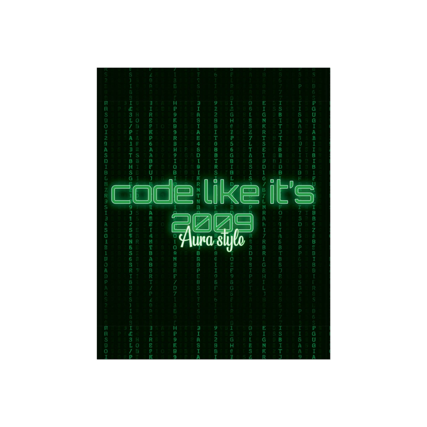 Neon Code Themed Fine Art Poster - Perfect for Tech Lovers and Gamers