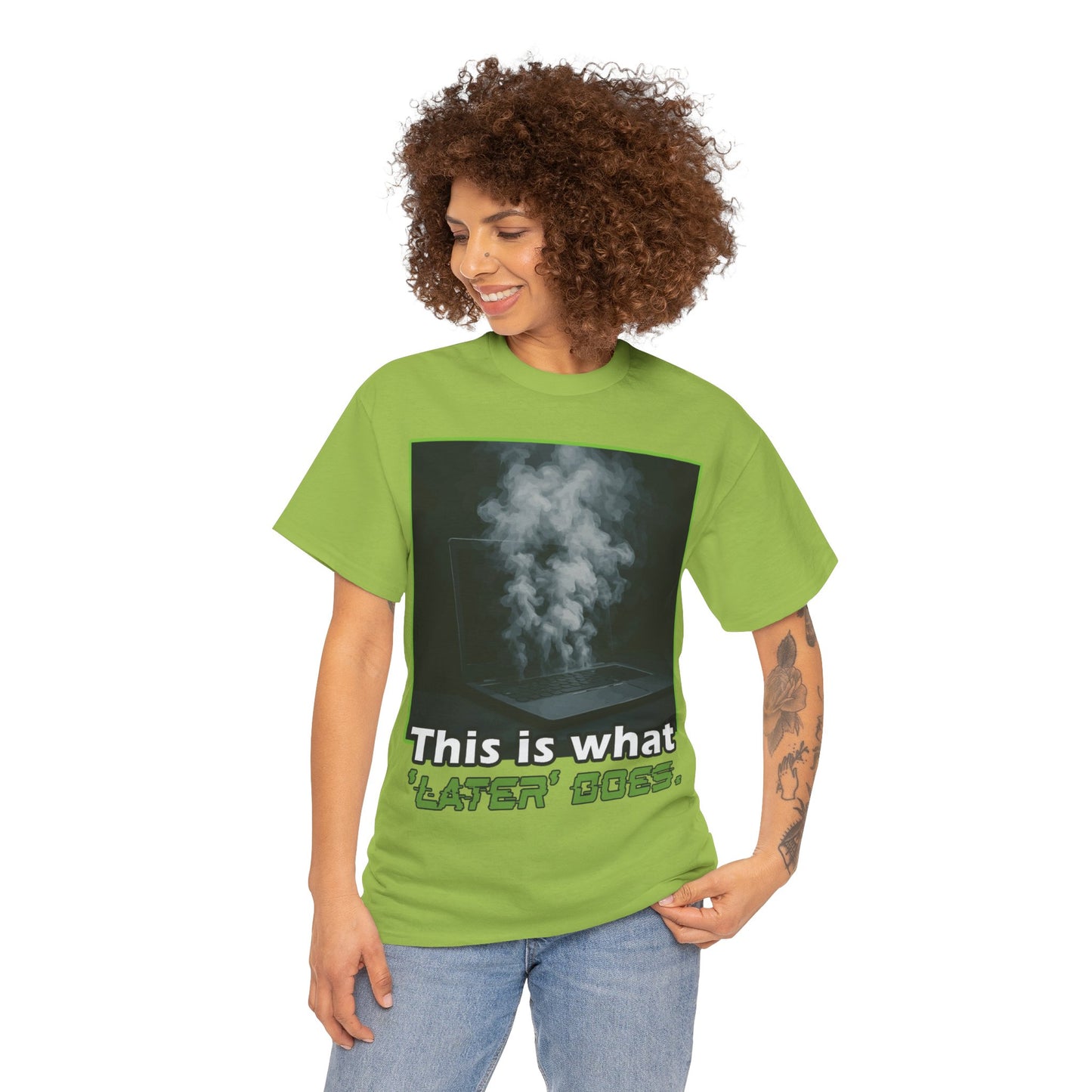 Unisex Heavy Cotton Tee - This is what 'LATER' DOSE.  Funny Shirt, Gift for Friends, Casual Wear, Statement Tee, Birthday Gift