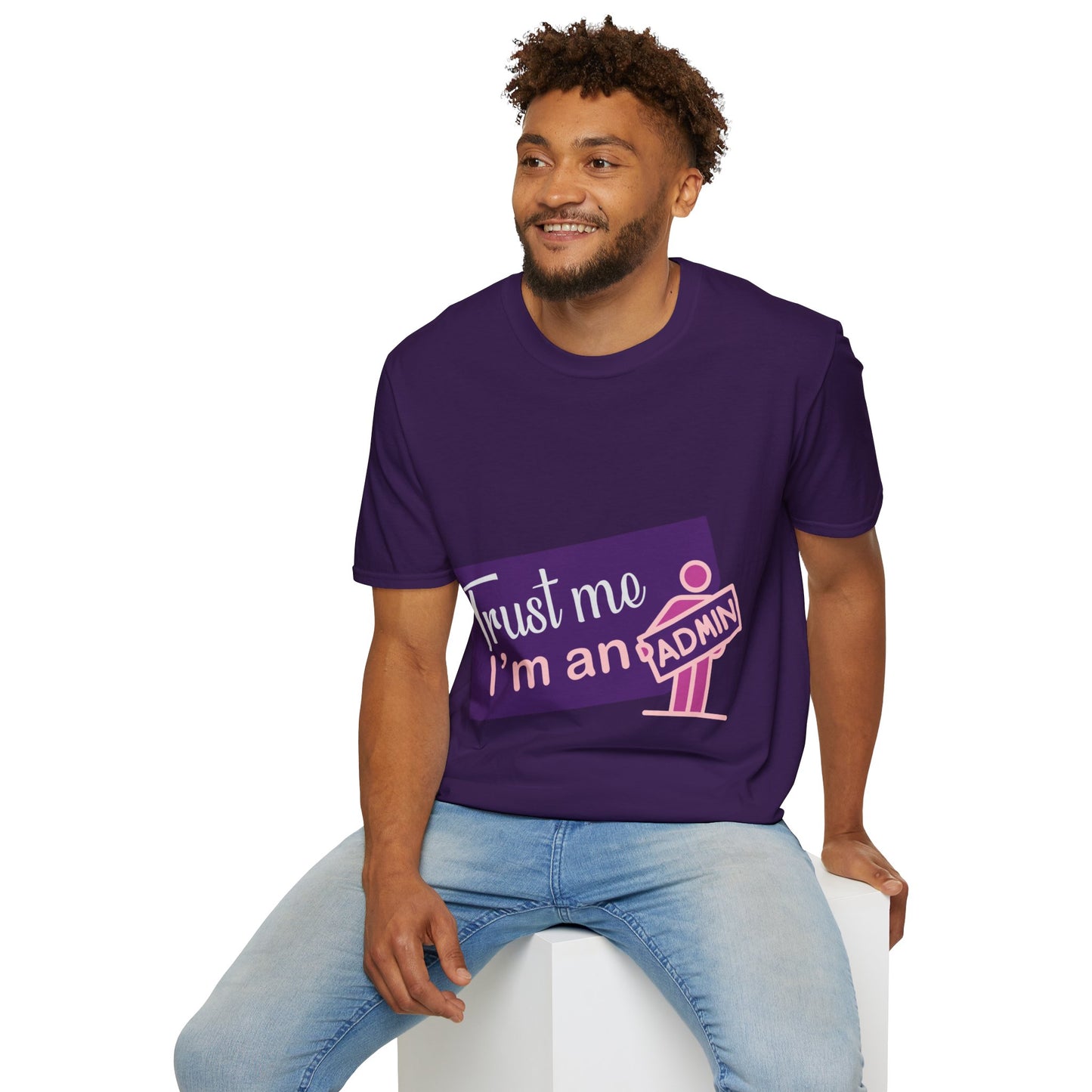 Trust Me I'm an Admin Unisex T-Shirt, Ideal for Techies, Gifts for IT Professionals, Casual Wear, Funny Office Shirt, Geek Humor Tee