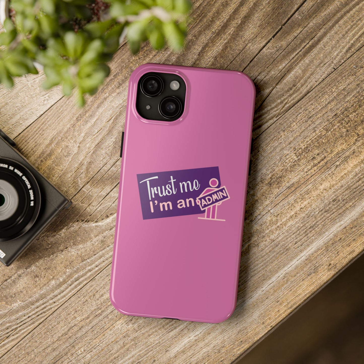 Trust Me I'm an Admin Phone Case, Tough Cases for Admins, Cute Phone Protection, Gifts for Tech Lovers, Pink Phone Cases, Ideal for [...]