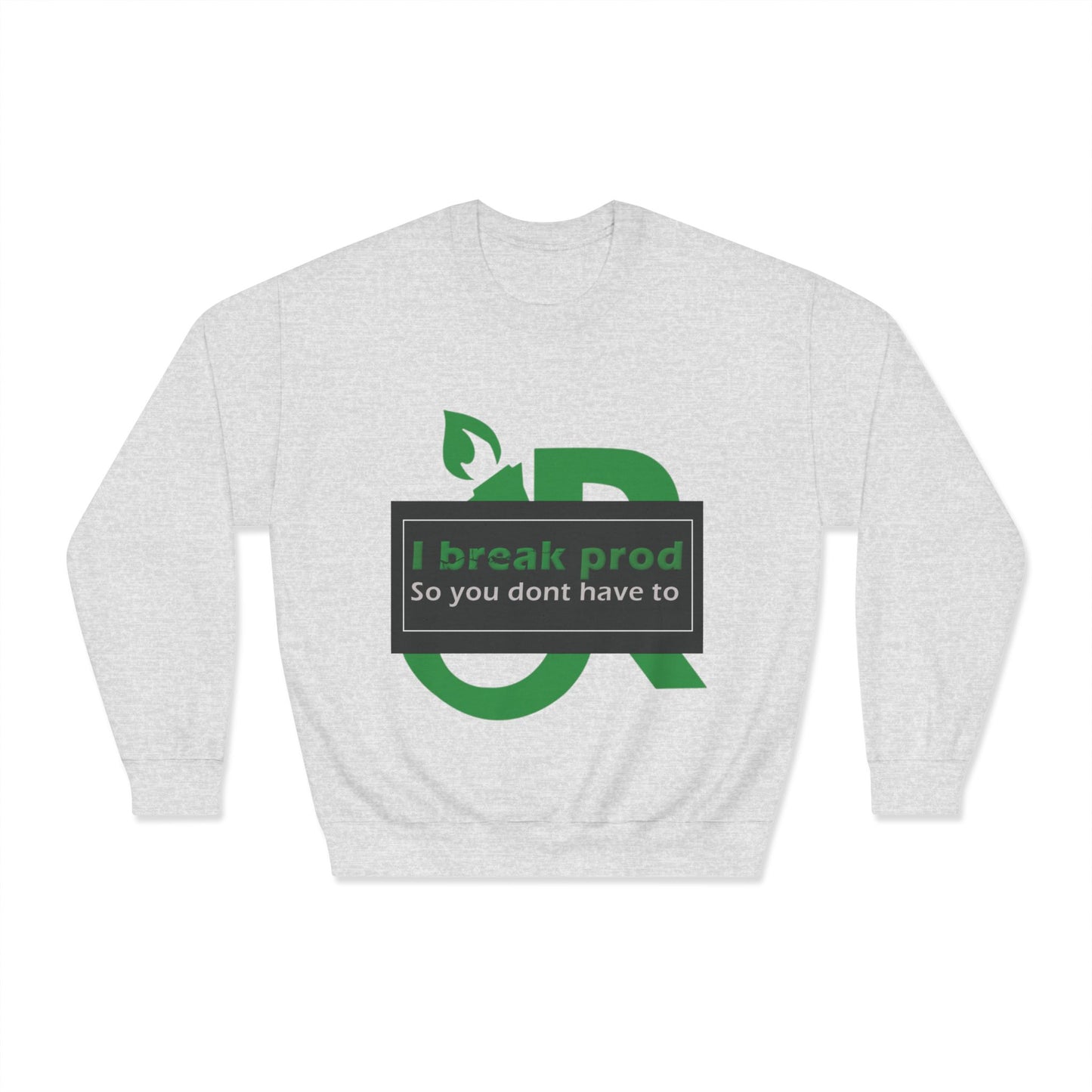 Eco-Friendly Humor Crewneck Sweatshirt - Perfect for Techies, Programmers, Casual Wear, Eco-Conscious Gifts, Geeky Apparel