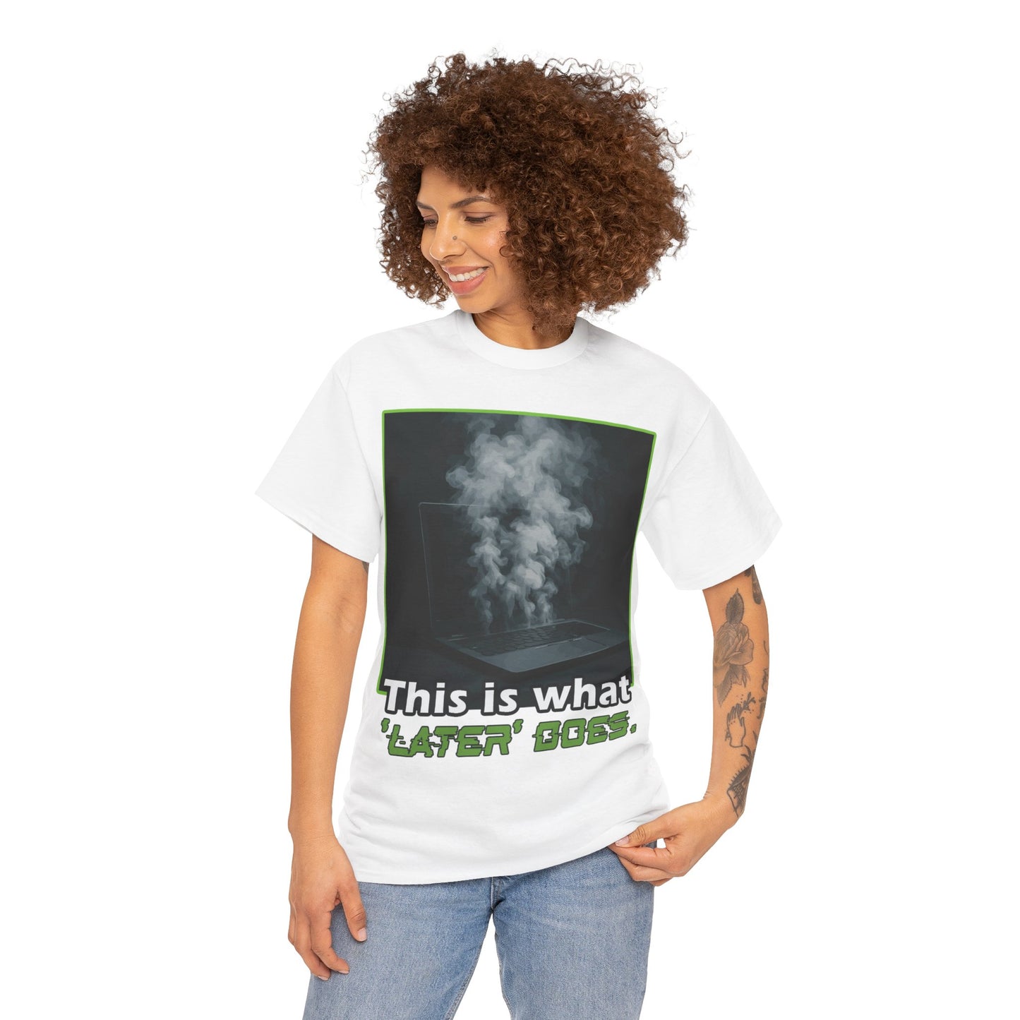 Unisex Heavy Cotton Tee - This is what 'LATER' DOSE.  Funny Shirt, Gift for Friends, Casual Wear, Statement Tee, Birthday Gift